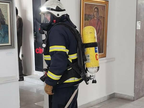 Симулация на пожар в галерията