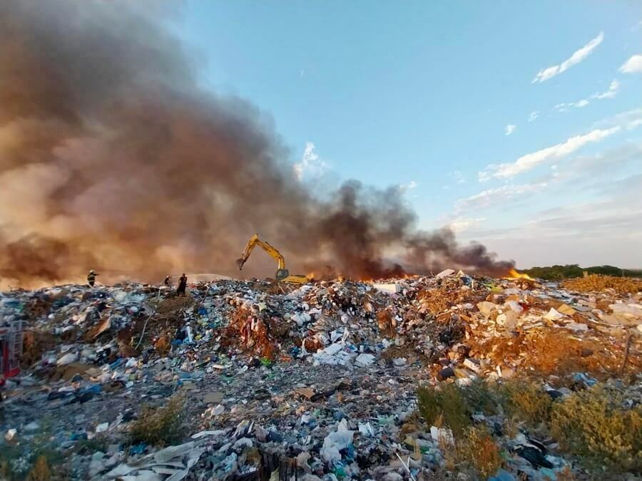 Пожар в депото за отпадъци